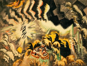 Charles Burchfield, The Moth and the Thunderclap (1961)